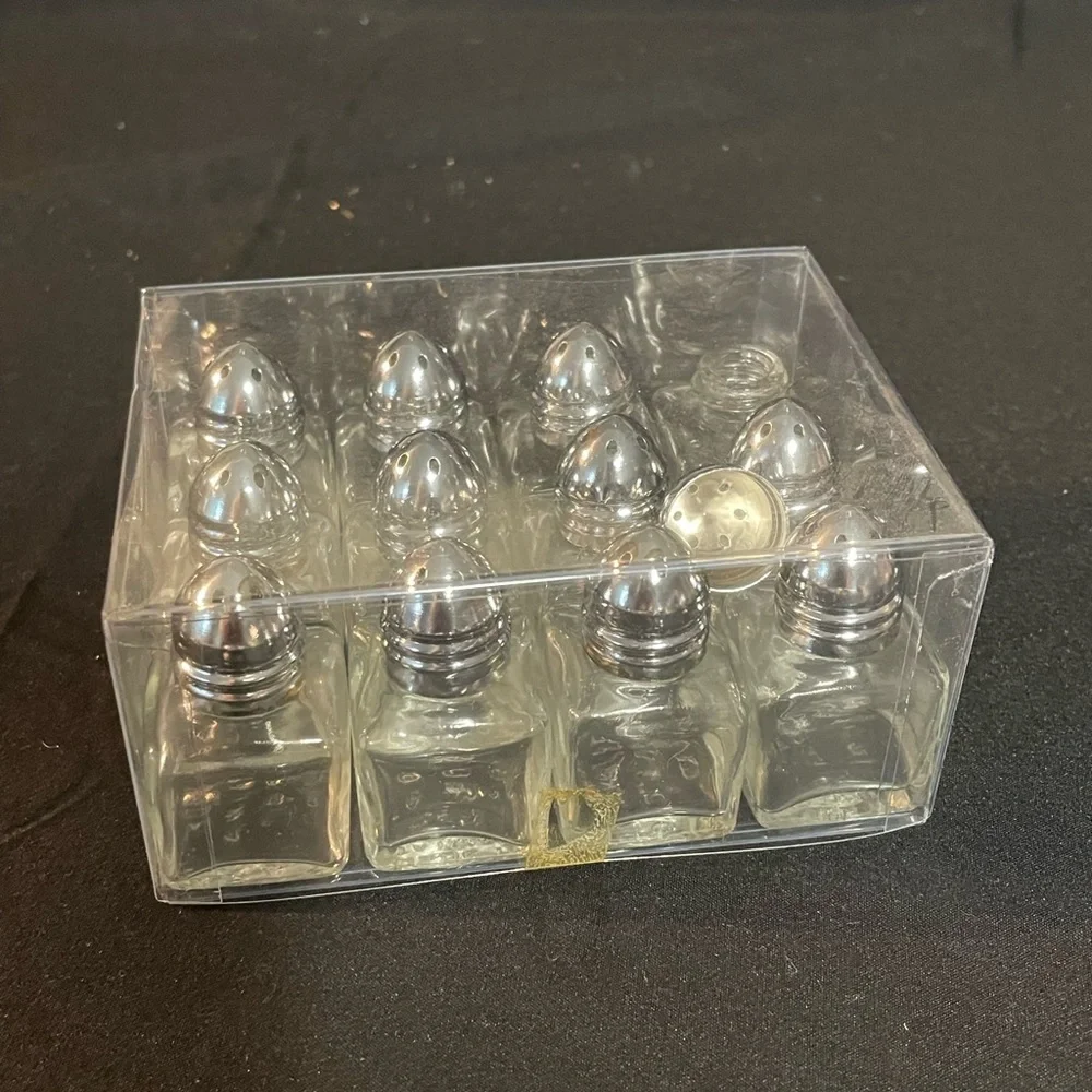 Crate & Barrel Buffet Salt and Pepper Shakers - Set of 6 sets